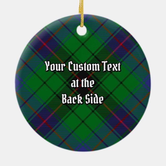 Clan Davidson Tartan Keramik Ornament (Hinten)