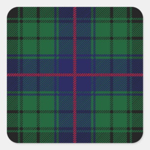 Clan Davidson Tartan Quadratischer Aufkleber