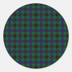 Clan Davidson Tartan Runder Aufkleber