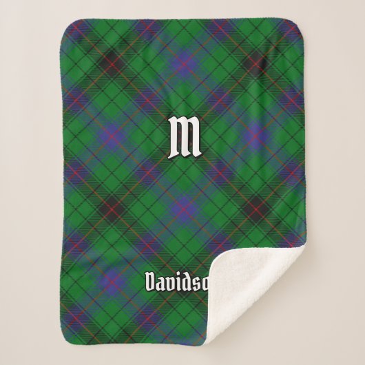 Clan Davidson Tartan Sherpadecke (Vorderseite)