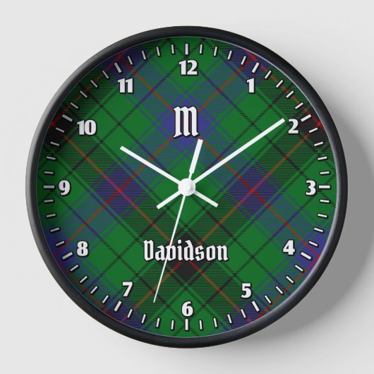Clan Davidson Tartan Uhr (Vorderseite)