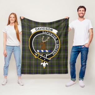 Clan Davidson Tulloch Dress Tartan Kariert Fleecedecke