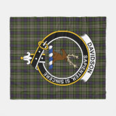 Clan Davidson Tulloch Dress Tartan Kariert Fleecedecke (Vorderseite (Horizontal))
