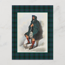 Clan Davidson Vintag Illustration Tartan Frame Postkarte
