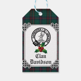 Clan Davidson Wappen Abzeichen & Tartan Holiday Geschenkanhänger