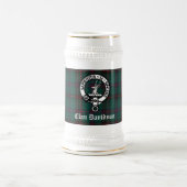 Clan Davidson Wappen Abzeichen und Tartan Bierglas (Mittel)