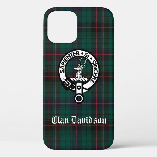 Clan Davidson Wappen Abzeichen und Tartan Case-Mate iPhone Hülle (Rückseite)