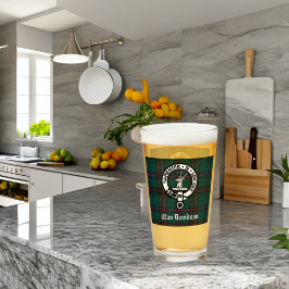 Clan Davidson Wappen Abzeichen und Tartan individu Glas