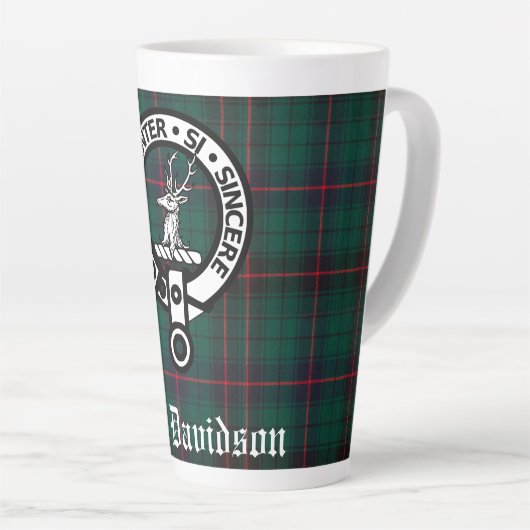 Clan Davidson Wappen Abzeichen und Tartan individu Milchtasse (Rechte Ecke)
