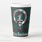 Clan Davidson Wappen Abzeichen und Tartan individu Milchtasse (Vorderseite)