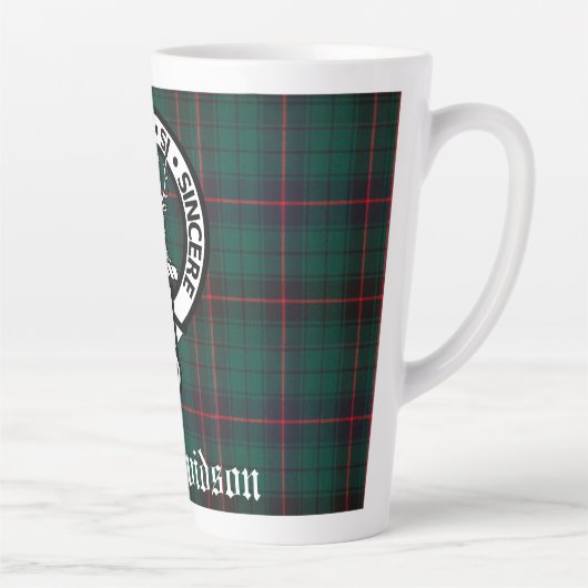 Clan Davidson Wappen Abzeichen und Tartan individu Milchtasse (Rechts)