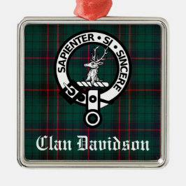 Clan Davidson Wappen Abzeichen und Tartan individu Ornament Aus Metall