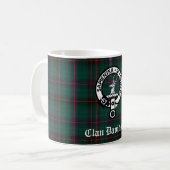 Clan Davidson Wappen Abzeichen und Tartan Kaffeetasse (Vorderseite Links)