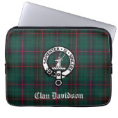 Clan Davidson Wappen Abzeichen und Tartan Laptopschutzhülle (Vorderseite)