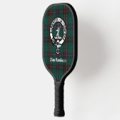 Clan Davidson Wappen Abzeichen und Tartan Pickleball Schläger (Links)