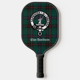Clan Davidson Wappen Abzeichen und Tartan Pickleball Schläger