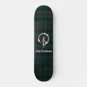 Clan Davidson Wappen Abzeichen und Tartan Skateboard (Vorne)