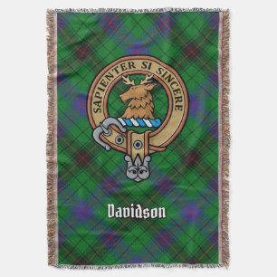 Clan Davidson-Wappen auf Tartan Decke