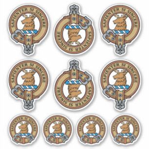 Clan Davidson Wappen Sticker Set