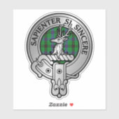 Clan Davidson Wappen & Tartan Aufkleber (Blatt)