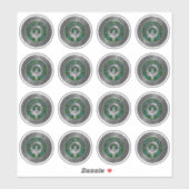 Clan Davidson Wappen & Tartan Knot Aufkleber (Blatt)