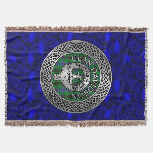 Clan Davidson Wappen & Tartan Knot Decke (Vorderseite)