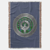 Clan Davidson Wappen & Tartan Knot Decke (Vorderseite Vertikal)