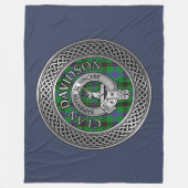 Clan Davidson Wappen & Tartan Knot Fleecedecke (Vorderseite)