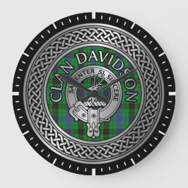 Clan Davidson Wappen & Tartan Knot Große Wanduhr