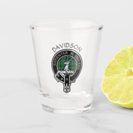 Clan Davidson Wappen & Tartan Shot Glass Schnapsglas