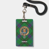 Clan Davidson Wappen über Tartan Ausweis (Vorderseite mit Lanyard)