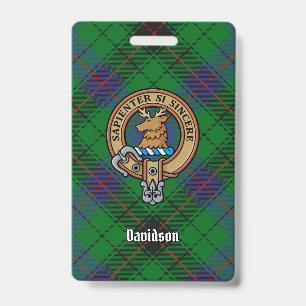 Clan Davidson-Wappen über Tartan Ausweis