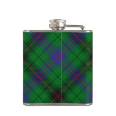 Clan Davidson Wappen über Tartan Flachmann (Rückseite)