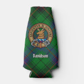 Clan Davidson Wappen über Tartan Flaschenkühler (Vorderseite)
