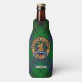 Clan Davidson Wappen über Tartan Flaschenkühler (Flaschenvorderseite)