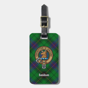 Clan Davidson Wappen über Tartan Gepäckanhänger