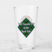 Clan Davidson Wappen über Tartan Glas (Rückseite)