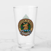 Clan Davidson Wappen über Tartan Glas (Vorderseite)