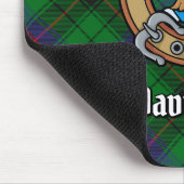 Clan Davidson Wappen über Tartan Mousepad (Ecke)