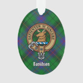 Clan Davidson Wappen über Tartan Ornament (Vorderseite)