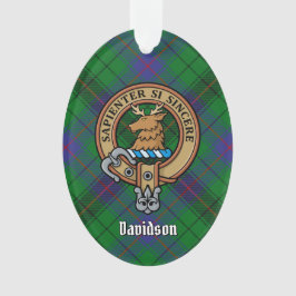Clan Davidson Wappen über Tartan Ornament
