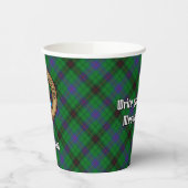 Clan Davidson Wappen über Tartan Pappbecher (Links)