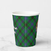 Clan Davidson Wappen über Tartan Pappbecher (Rechts)