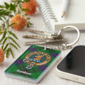 Clan Davidson Wappen über Tartan Schlüsselanhänger (Vorderseite rechts)