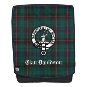 Clan Davidson-Wappen und Tartan Rucksack