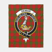 Clan Dewar Tartan Kariert Fleecedecke (Vorderseite)