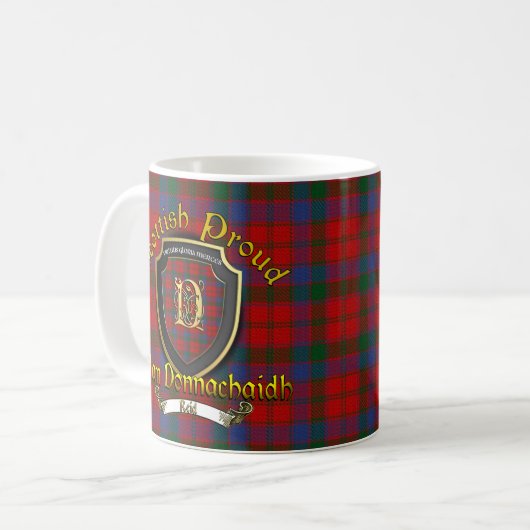 Clan Donnachaidh Reid schottische stolze Schalen Kaffeetasse (Vorderseite Links)