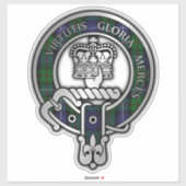 Clan Donnachaidh (Robertson) Jagd Tartan-Wappen Aufkleber (Blatt)