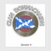 Clan Donnachaidh | Robertson Tartan Knot & Flag Aufkleber (Blatt)