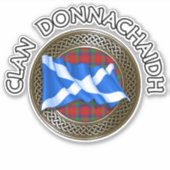 Clan Donnachaidh | Robertson Tartan Knot & Flag Aufkleber (Vorderseite)